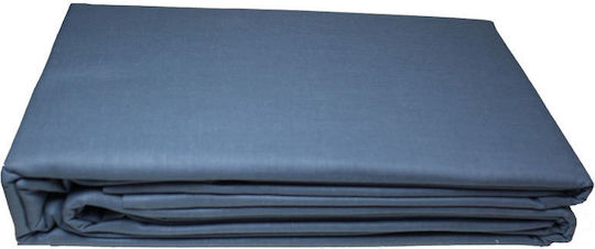 24home.gr Чаршаф Единично с Ластик 100x200+33см. Небесно сиво