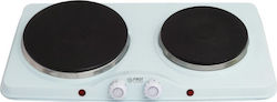 First Austria Enamel Countertop Double Burner White