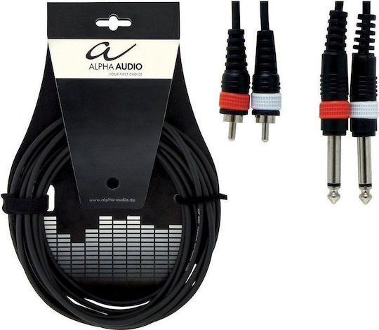 Alpha Audio Basic Line Cable 2x 6.3mm male - 2x RCA male 6m (190.220)