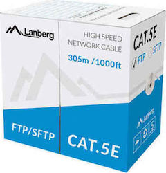 Lanberg LCF5-10CC-0305-S F/UTP Cat.5e Мрежов Кабел Ethernet 305м Сив