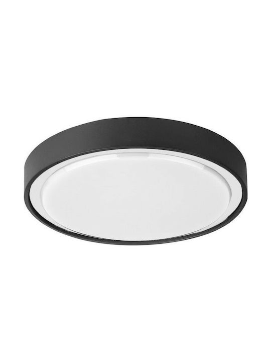 Adeleq Outdoor Ceiling Flush Mount with Integrated LED in Black Color 21-01811