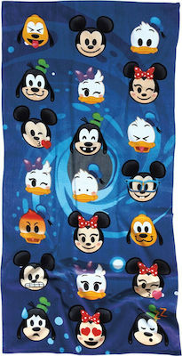 Das Home Disney Emoji Παιδική Πετσέτα Θαλάσσης Μπλε 140x70εκ.