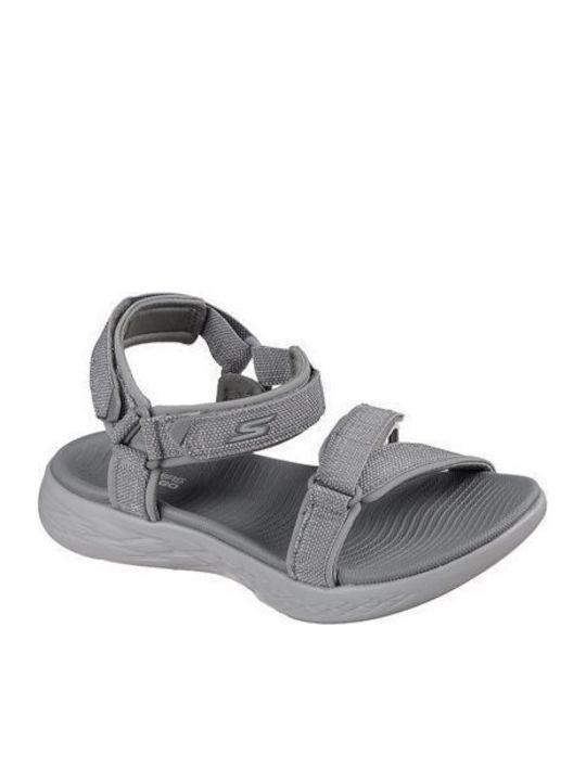 On the Go Flache Sandalen für Damen Sportlich in Gray Farbe