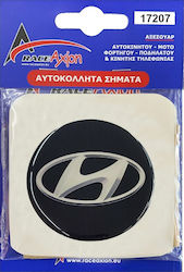 Race Axion Αυτοκόλλητα Σήματα Χρωμίου Hyundai 7.2cm για Ζάντες Αυτοκινήτου 4τμχ