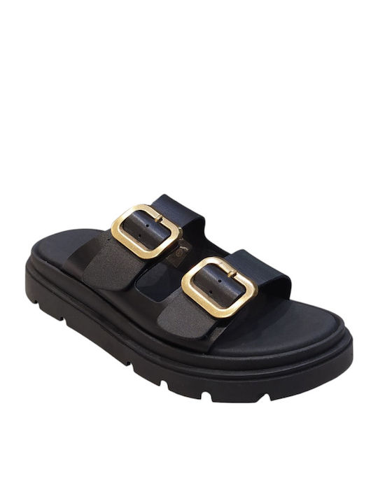 Leather Women's Sandals Black