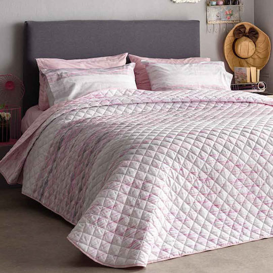 Vesta Home Zeta-2 Tagesdecke Übergröße Baumwolle Pink 230x260cm