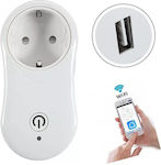 J2 10A Smart Single Socket with USB-A and Switch