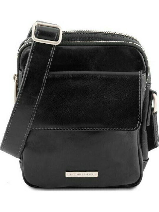 Larry Leder Herrentasche Schulter / Crossbody Schwarz