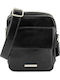 Larry Leder Herrentasche Schulter / Crossbody Schwarz