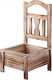 Espiel Desktop Decoration Garden Wooden Chair 16x16x35cm 16cmx16cmx35cm 3pcs HOM2341