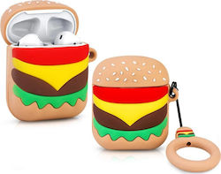 Lykl Hamburger Silicone Case with Keychain Multicolour for Apple AirPods