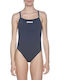 Arena Slim Strap Racerback Activewear Swimsuit Solid Lightech High Navy Blue