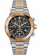 GC Watches Collection Mens Ανδρικό Ρολόι 44mm Χρονογράφος Μπαταρίας με Ασημί Μεταλλικό Μπρασελέ