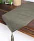 Silk Fashion 281 Chenille Tablecloth Runner Olive 40x172cm