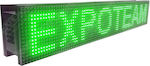 ExpoLedTeam Rolling LED Signs Double Sided Waterproof 128x16cm Green