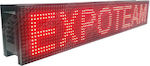 ExpoLedTeam LED Beschriftung Einseitig Wasserdicht 128x32cm Rot