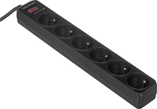 CyberPower Power Strip with Surge Protection 6 Positions with Switch and Cable 1.8m