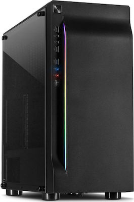 Inter-Tech A-3411 Creek Gaming Full Tower Computer Case with RGB Lighting Black