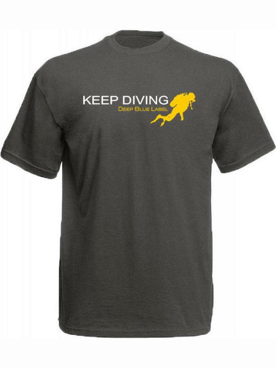 Keep Diving T-shirt Dunkelgrau