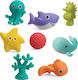 Infantino Aquarium Bath Squirters Water Faces for 0++ Months 8pcs