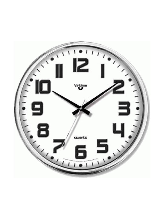 Virtime Wall Clock Plastic White Ø25cm