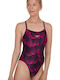 Speedo ColourVibe Turnback Athletic One-Piece Swimsuit Fuchsia