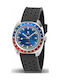 Lip Watches Marinier Часовник Батерия с Черно Каучукова каишка