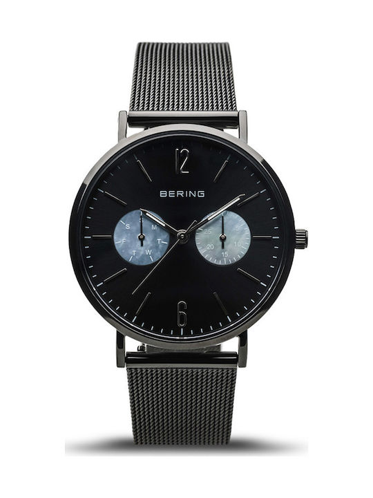 Bering Time Classic Watch Battery with Black Metal Bracelet