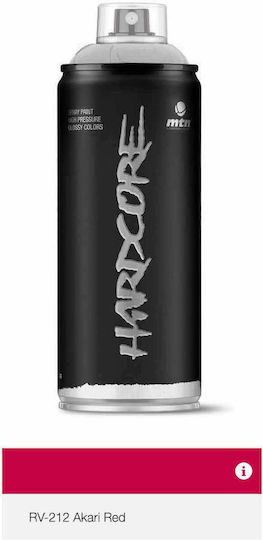 Montana Colors Spray Farbe Hardcore Acryl mit Glänzend Effekt Akari Rot HRV-212 400ml