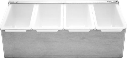Dianomiki Metallic Bar Organizer with 4 Compartments with Dimension 30x14.5x10cm