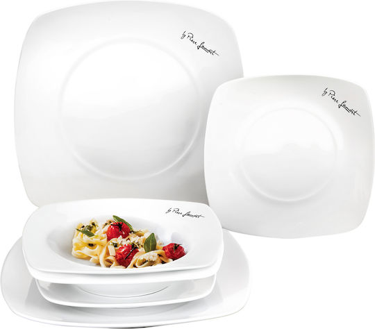 Lamart Dinnerware Set White Porcelain Dinnerware Set 6pcs