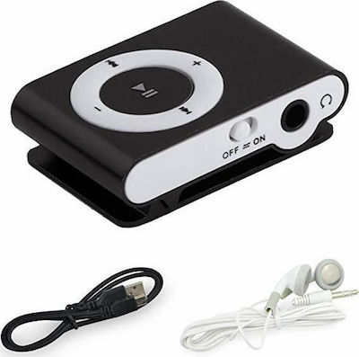 Mini MP3 + Earphones MP3 Player (64GB) with LCD Display Black Black