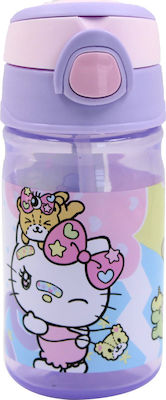 Gim Πλαστικό Παγούρι με Καλαμάκι Hello Kitty 350ml