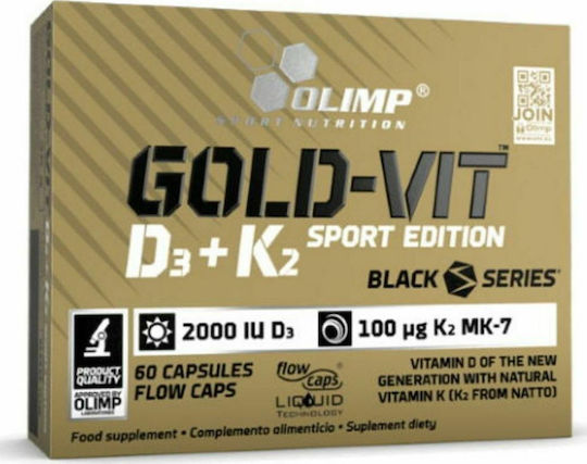 Olimp Sport Nutrition Gold Vit Βιταμίνη για Ενίσχυση του Ανοσοποιητικού & την Υγεία των Οστών 2000iu 60 κάψουλες