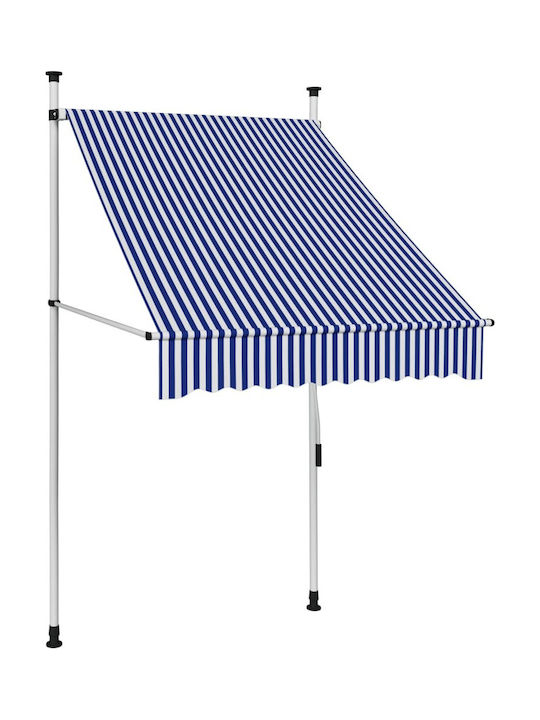 vidaXL Terrace Wall Tent Μπλε / Λευκό 1x1.2cm 145829