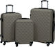 vidaXL Set of Suitcases Gray Set 3pcs 92417