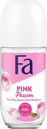 Fa Pink Passion Floral Scent (Γυάλινο) Αποσμητικό 48h σε Roll-On 50ml