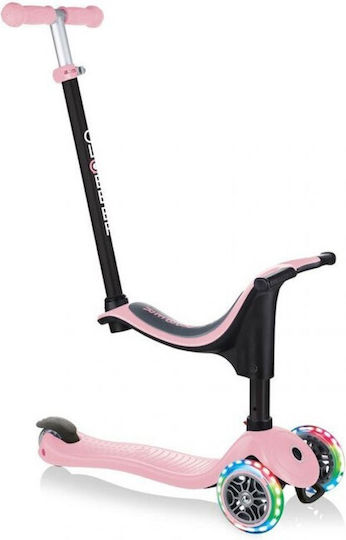 Globber Kinderroller Go Up Sporty Lights 3-Rad mit Sitz Rosa