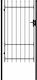 vidaXL Metal Fence Gate with Spears in Black Color 1.75x1.0m