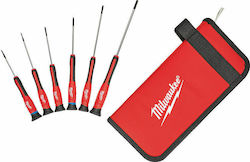 Milwaukee Set Precision Screwdrivers with 6 Interchangeable Tips