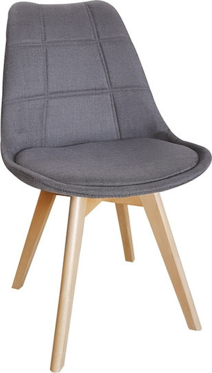 Bianca Dining Room Fabric Chair Grey 49x53x82cm