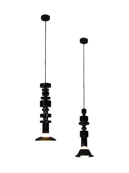 Home Lighting Pendant Light Single-Light for Socket E27 Black 77-3847