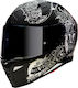 MT Revenge 2 Skull & Roses Full Face Helmet DOT / ECE 22.05 1450gr Skull & Roses A1 Matt Black