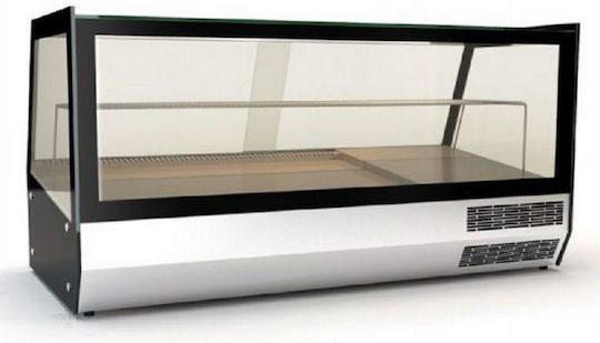 Inox Dobros Kühlvitrine Standgerät mit 2 Ebenen mit Kapazität 430Es 110x60x66cm