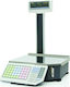 Elzab Eco Print 20 Elektronisch Einzelhandelswaage mit Säule und Etikettendruckfunktion mit einer Wiegekapazität von 15kg und einer Unterteilung von 5gr