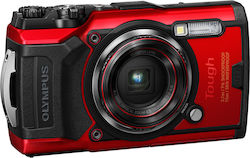 Olympus Tough TG-6 Compact Φωτογραφική Μηχανή 12MP Οπτικού Ζουμ 4x με Οθόνη 3" και Ανάλυση Video 4K UHD Κόκκινη