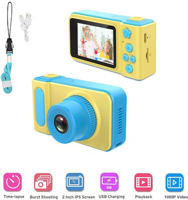 TD-KD001 Compact Camera 0.3MP with 2" Display Yellow / Blue