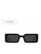 De-Sunglasses Delta Sunglasses with Black Plastic Frame and Black Lens