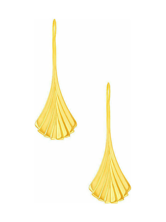 Silver earrings "Mermaid Tail" gold plated