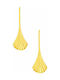 Silver earrings "Mermaid Tail" gold plated